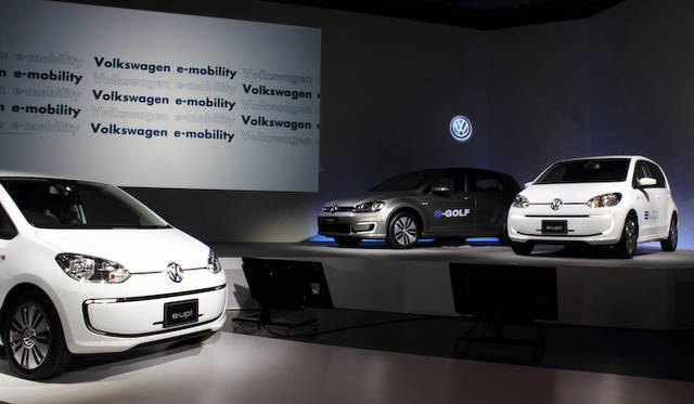 2014年10月に国内導入が発表されたフォルクスワーゲンのEVモデル「eGolf」と「e-up!」