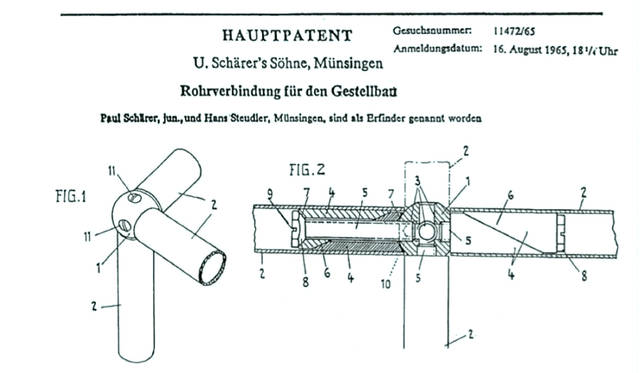 1967年に描かれたUSMハラーに使われるボールコネクターの製造図面。さまざまな用途・サイズ・形状に合わせて、多様なファニチャーへ姿を変える、システムファニチャーの要といえる