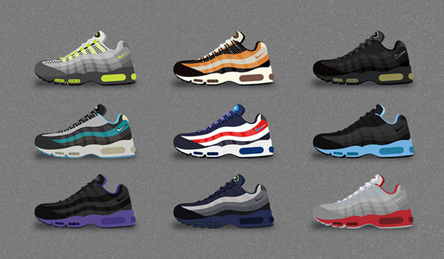 <strong>NIKE SPORTSWEAR｜ナイキ スポーツウェア</strong><br />「STUDIO 95」会場ではAIR MAX 95の誕生秘話をはじめ、オリジナルモデルや歴代のモデルなど約60足が展示