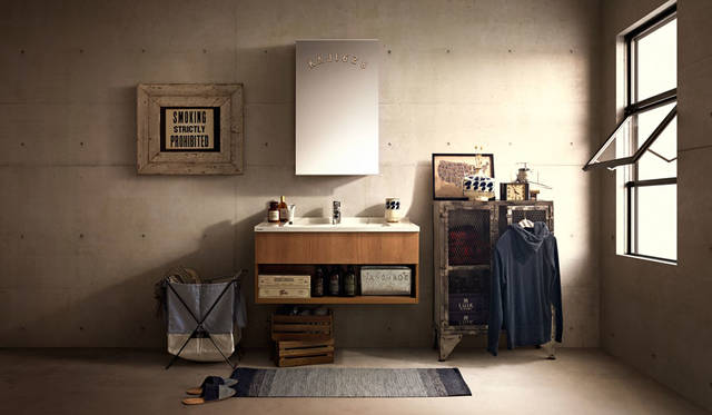 <strong>journal standard Furniture｜ジャーナル スタンダード ファニチャー</strong><br />パナソニック 洗面化粧台「C-Line（シーライン）」　DRESSING STYLE（MEN）