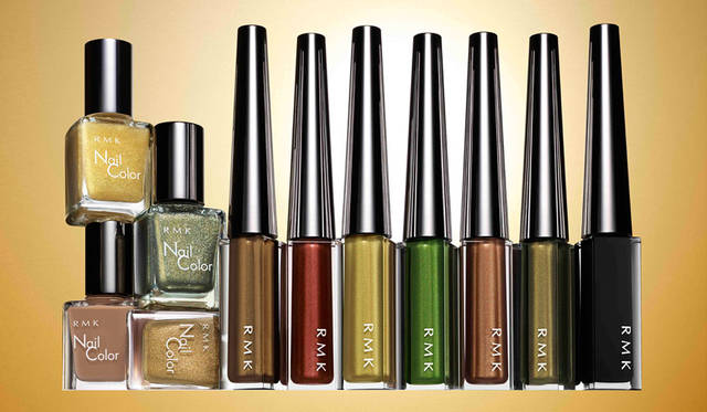 <strong>RMK｜アールエムケー</strong><br />「RMK ネイルカラー EX」（全34色／新色4色）各1620円、「RMK インジーニアス リクイドアイライナー EX」（全7色／限定2色）各3024円