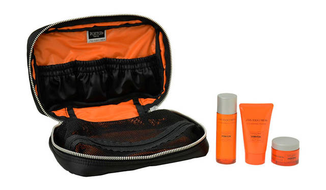 <strong>SHISEIDO｜シセイドウ</strong><br />「SHISEIDO MEN TOTAL GROOMING BOX」　「PORTER」の代表的なシリーズのディテールを取り入れたオリジナルプレミアムポーチ
