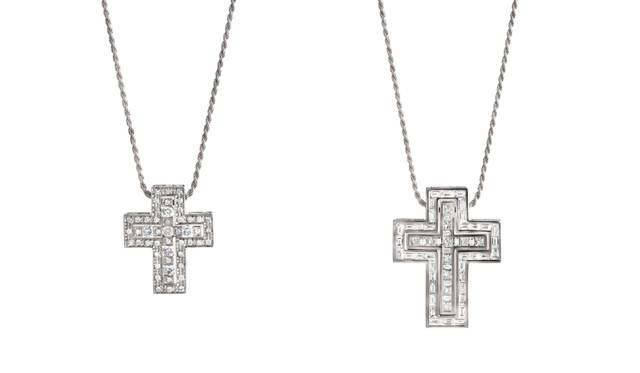 （左より）タワーオープン記念ネックレス 85万1040円、タワー＆ブティック限定ネックレス（数量限定30本） 270万円