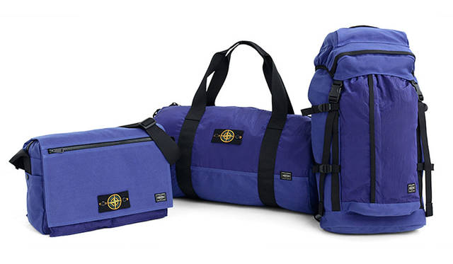 <strong>YOSHIDA｜吉田カバン</strong><br />吉田カバン創業80周年記念イベント「YOSHIDA 80th ANNIVERSARY THE STAGE」　<strong>「STONE ISLAND」</strong>　イタリアのハイエンドアウトドアブランドSTONE ISLANDとのアイテムは、ストーンアイランドを象徴する2種類のオリジナルテキスタイルを採用。ポリプロピレンのキャンバス生地は水に浮くほど軽い素材で、もう一方は独特の光沢感のあるナイロンメタル素材を使用。ストーンアイランドの代名詞であるパッチやスナップボタンを使用したスペシャルなカプセルコレクションは、バックパック、ボストンバッグ、ショルダーバッグの3型を展開