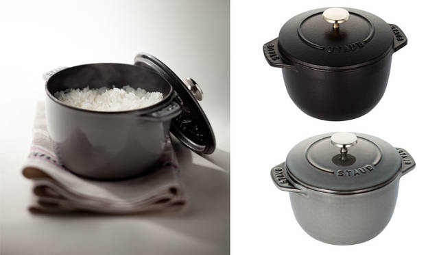 「ラ・ココット de GOHAN」 S（12cm・1合）1万4040円、M（16cm・2合）1万9440円（カラー：ブラック、グレー） ※Mは、2015年9月3日（木）発売