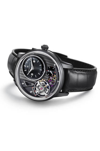 <strong>マスターピース　グラビティ・リミテッド</strong><br />ケース｜ステンレススチール<br />直径｜43mm<br />厚さ｜16.5mm<br />ムーブメント｜自動巻き（ML230)<br />ストラップ｜クロコダイル<br />防水｜5気圧<br />限定数｜250本<br />発売時期｜2015年10月予定<br />予価｜140万円<br />