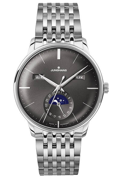 <strong>マイスター クロノスコープ</strong><br />ケース｜ステンレススチール<br />直径｜40.7mm<br />ムーブメント｜自動巻き<br />機能｜クロノグラフ（30分積算計、12時間積算計、スモールセコンド）、曜日表示、日付表示<br />ストラップ｜ホーススキン<br />防水｜30ｍ<br />発売時期｜8月予定<br />予価｜28万1880円<br />