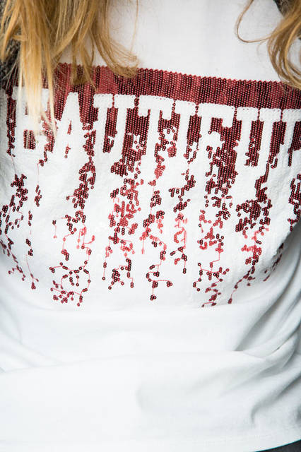 <strong>doublet｜ダブレット</strong><br /><strong>2015-16年 秋冬コレクション</strong>　SPANGLE T-SHIRT 1万8360円