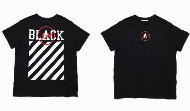 <strong>the POOL aoyama｜ザ・プール青山</strong><br />「OFF-BLACK ℅ VIRGIL ABLOH（オフ-ブラック ℅ ヴァージル アブロー）」　STRIPE LOGO TEE（BLACK）3万3480円