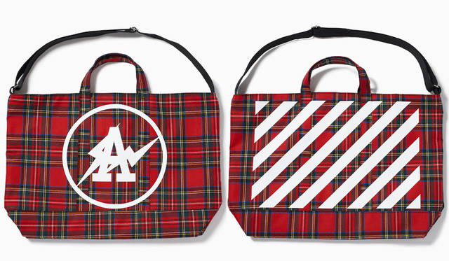 <strong>the POOL aoyama｜ザ・プール青山</strong><br />「OFF-BLACK ℅ VIRGIL ABLOH（オフ-ブラック ℅ ヴァージル アブロー）」　TARTAN CHECK TOTE BAG（RED）9万7200円