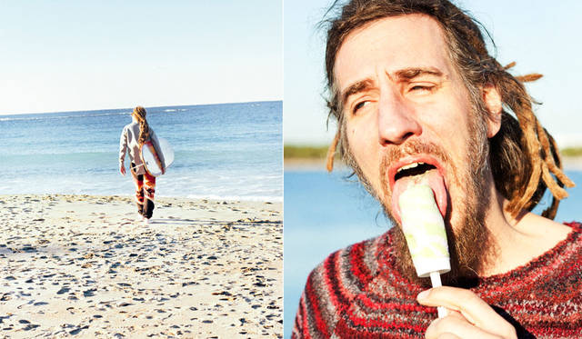 <strong>Birvin Uniform｜バービンユニフォーム</strong><br /><strong>2015-16年 秋冬コレクション</strong>　左／Loose Track Pants 2万7000円、BIEBER TAIL Sweat Shirt 2万8080円、右／PullIover Knit 3万4560円