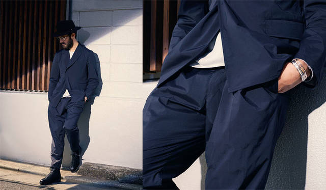 <strong>[Milok]｜[ミロック]</strong><br /><strong>2015-16年 秋冬コレクション</strong>　ジャケット5万6160円、パンツ2万9160円、ブーツ7万3440円