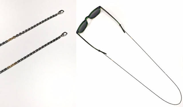 <strong>530PARK｜530パーク</strong><br />サンバディーズサングラス各2万4840円、アイウェアアンカーチェーン4万8600円（K18YG/ SIL / RUBBER）
