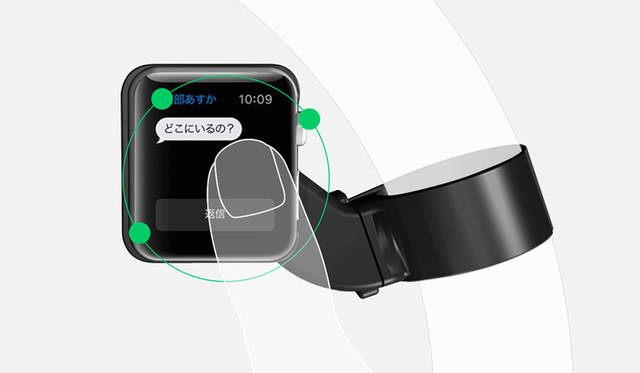 <strong>Beat-Sonic｜ビートソニック</strong><br />「Oh-Thumb（オーサム）」　製品内部に強力なネオジウム磁石を配し、アップルウォッチの背面の充電用マグネットと引き合い、簡単にホールドできる