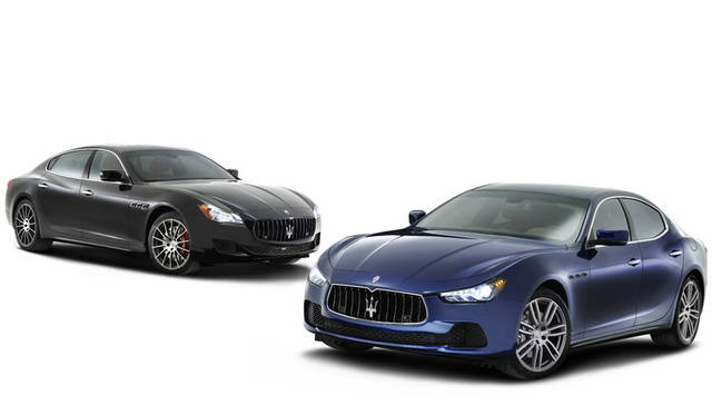 Maserati Quattroporte｜マセラティ クアトロポルテ（奥）、Maserati Ghibli｜マセラティ ギブリ（手前）