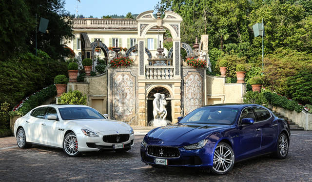 Maserati Quattroporte｜マセラティ クアトロポルテ（奥）、Maserati Ghibli｜マセラティ ギブリ（手前）