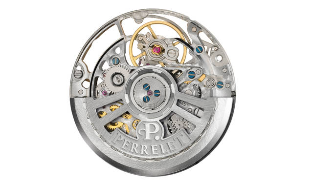 <strong>ファーストクラス ダブルローター スケルトン</strong><br />ケース｜ステンレススチール<br />直径｜42.5mm<br />厚さ｜10.7mm<br />ムーブメント｜自動巻き<br />防水｜5気圧<br />限定数｜250本<br />発売時期｜2015年10月予定<br />予価｜100万円<br />