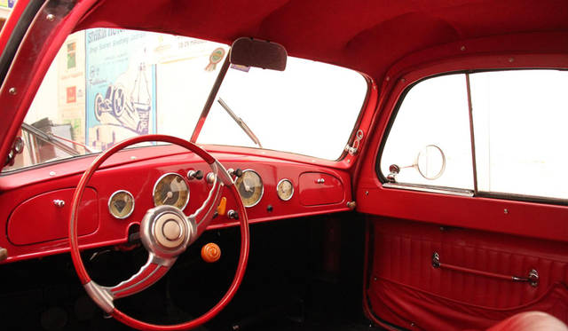 1938年フィアット508 CS MMのコクピット。