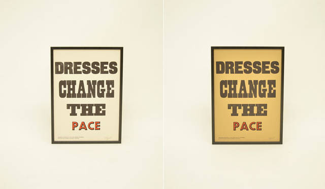<strong>journal standard Furniture｜ジャーナル スタンダード ファニチャー</strong><br />A TWO PIPE PROBLEM LETTERPRESS×journal standard Furniture　「DRESSES CHANGE THE PACE」各1万8360円