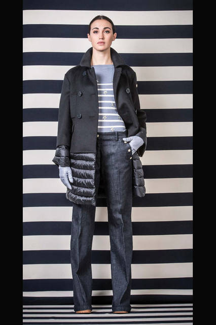 <strong>MARINA YACHTING｜マリーナ ヨッティング</strong><br />2015-16年秋冬コレクション　アウターウェア10万5840円、セーター3万5640円