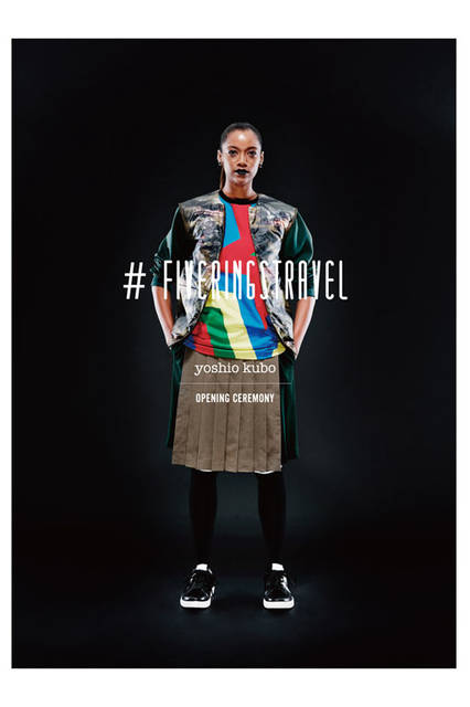 <strong>OPENING CEREMONY｜オープニングセレモニー</strong><br />「yoshio kubo | OPENING CEREMONY」DEBUT COLLECTION Fall/Winter 2015-16　ダウンジャケット5万2920円、スターTシャツ1万7280円、プリーツパンツ2万8080円