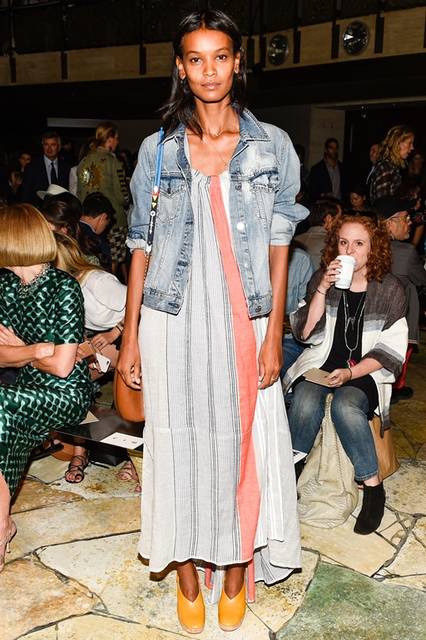 <strong>Liya Kebede｜リヤ・ケベデ</strong><br /><br />トリー バーチのショー会場・ニューヨーク