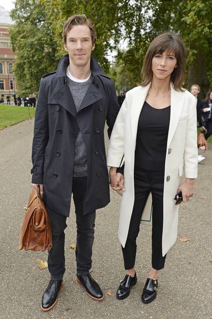 <strong>Benedict Cumberbatch & Sophie Hunter｜ベネディクト・カンバーバッチ＆ソフィー・ハンター</strong><br /><br />バーバリー プローサムのショー会場・ロンドン
