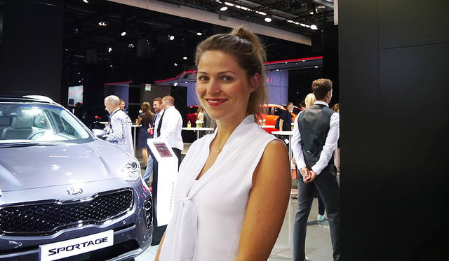 フランクフルトショーの会場近くに大きなオフィスをかまえる起亜自動車。