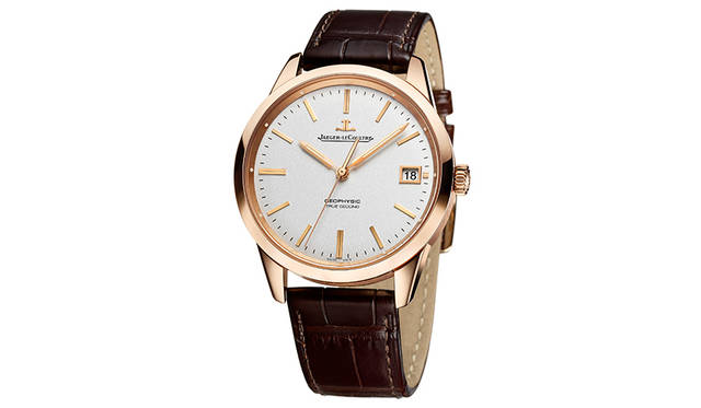 <strong>ジオフィジック・トゥルーセコンド</strong><br />ケース｜18Kピンクゴールド<br />直径｜39.6mm<br />厚さ｜11.7mm<br />ムーブメント｜自動巻き（Cal.770）<br />機能｜日付表示、秒針がステップ運針するトゥルーセコンド機構<br />ストラップ｜アリゲーター<br />防水｜5気圧<br />価格｜202万5000円（税抜）