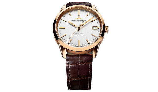 <strong>ジオフィジック・トゥルーセコンド</strong><br />ケース｜18Kピンクゴールド<br />直径｜39.6mm<br />厚さ｜11.7mm<br />ムーブメント｜自動巻き（Cal.770）<br />機能｜日付表示、秒針がステップ運針するトゥルーセコンド機構<br />ストラップ｜アリゲーター<br />防水｜5気圧<br />価格｜202万5000円（税抜）