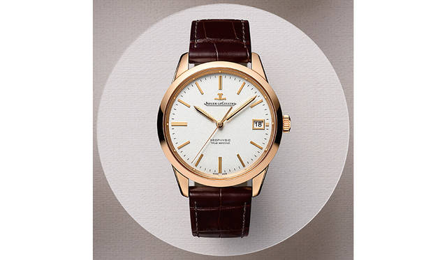 <strong>ジオフィジック・トゥルーセコンド</strong><br />ケース｜18Kピンクゴールド<br />直径｜39.6mm<br />厚さ｜11.7mm<br />ムーブメント｜自動巻き（Cal.770）<br />機能｜日付表示、秒針がステップ運針するトゥルーセコンド機構<br />ストラップ｜アリゲーター<br />防水｜5気圧<br />価格｜202万5000円（税抜）