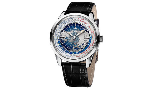 <strong>ジオフィジック・ユニバーサルタイム</strong><br />ケース｜ステンレススチール<br />直径｜41.6mm<br />厚さ｜11.84mm<br />ムーブメント｜自動巻き（Cal.772）<br />機能｜ワールドタイム（世界24タイムゾーンの時刻を表示）。日付表示。秒針がステップ運針するトゥルービート機構。<br />ストラップ｜アリゲーター<br />防水｜5気圧<br />価格｜167万5000円（税抜）