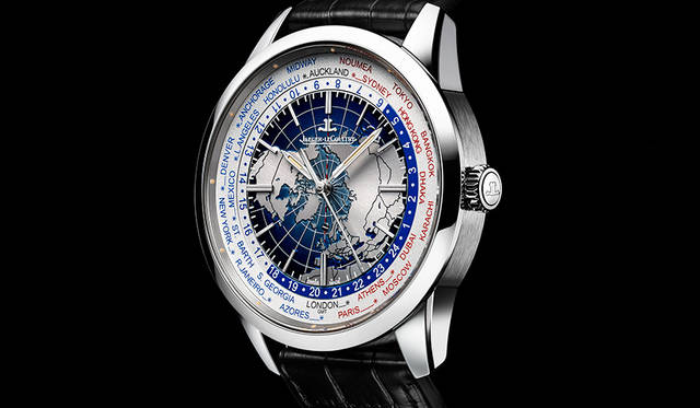 <strong>ジオフィジック・ユニバーサルタイム</strong><br />ケース｜ステンレススチール<br />直径｜41.6mm<br />厚さ｜11.84mm<br />ムーブメント｜自動巻き（Cal.772）<br />機能｜ワールドタイム（世界24タイムゾーンの時刻を表示）。日付表示。秒針がステップ運針するトゥルービート機構。<br />ストラップ｜アリゲーター<br />防水｜5気圧<br />価格｜167万5000円（税抜）