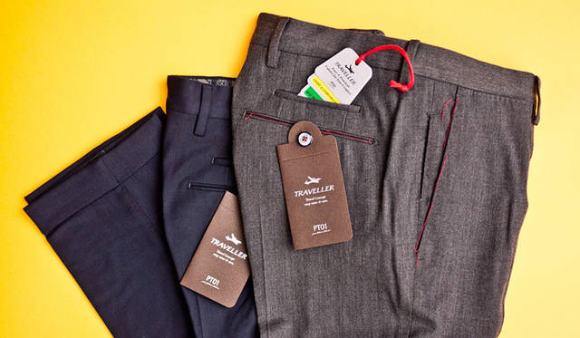 <strong>ESTNATION｜エストネーション</strong><br /> PT01「Made to Order TRUNK SHOW」　出張やバケーション向けのデイリーユースとしてスタートした新定番「Winter Traveller」。ボディはスリムフィットで、伸びやかで洗練された美しいシルエットながら、柔らかな心地良さで、さまざまなシーンでスタイリングが可能。「Winter Traveller（CPFSWT/PO36）」各3万9960円