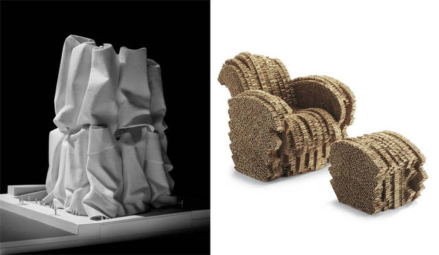 <strong>21_21 DESIGN SIGHT</strong><br />企画展「建築家 フランク・ゲーリー展 “I Have an Idea”」　「ゲーリー・ルーム」　リトル・ビーバー・チェア（1979）