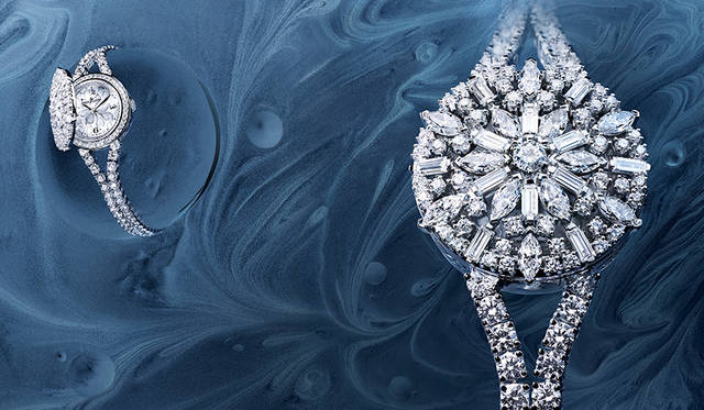 <strong>ランデヴー・アイビー・シークレット</strong><br />ケース｜18Kホワイトゴールド（304個、計11.9カラットのダイヤモンドをセッティング）<br />直径｜24mm<br />厚さ｜9.85mm<br />ムーブメント｜手巻き（Cal.846/1）<br />パワーリザーブ｜約38時間<br />機能｜文字盤が隠せるシークレットウォッチ<br />防水｜3気圧<br />発売時期｜未定<br />価格｜参考商品（日本未入荷）