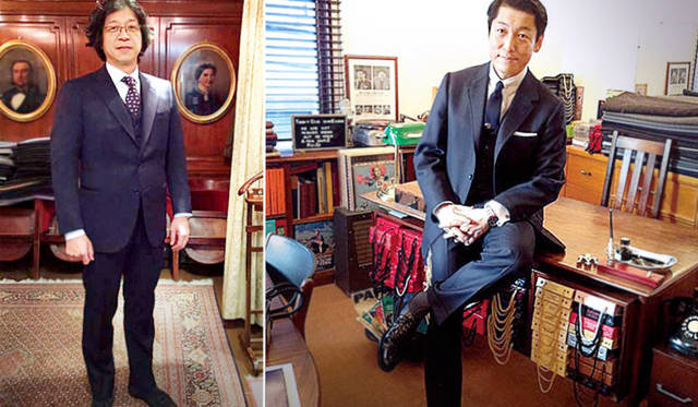 <strong>MITSUKOSHI｜銀座三越</strong><br />銀座三越5階「紳士服・紳士雑貨フロア」リモデルオープン　サイズオーダーはもちろん“スタイル”も提案する「GINZA ドレスアップ・サロン」　左／「ヒデアキ サトウ」佐藤英明氏、右／「テーラーケイド」山本祐平氏