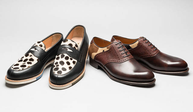 <strong>ISETAN MEN’S｜イセタンメンズ</strong><br />伊勢丹新宿店メンズ館地下1階＝紳士靴売場「JAPAN靴博2015」　左／「SCOTCH GRAIN」モデル「ヘアーカーフコンビローファー」（サイズ25.5cm）、右／「Perfetto」（価格はともに未定）