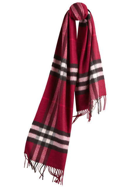 Burberry|バーバリー Check Cashmere Scarf - Plum