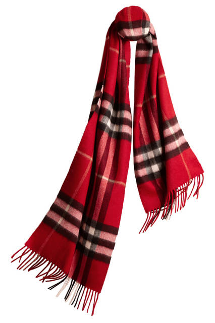 Burberry|バーバリー Check Cashmere Scarf - Parade Red