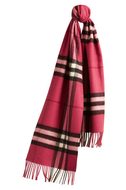 Burberry|バーバリー Check Cashmere Scarf - Fuchsia Pink