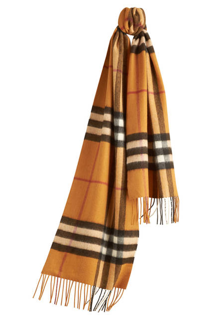Burberry|バーバリー Check Cashmere Scarf - Amber