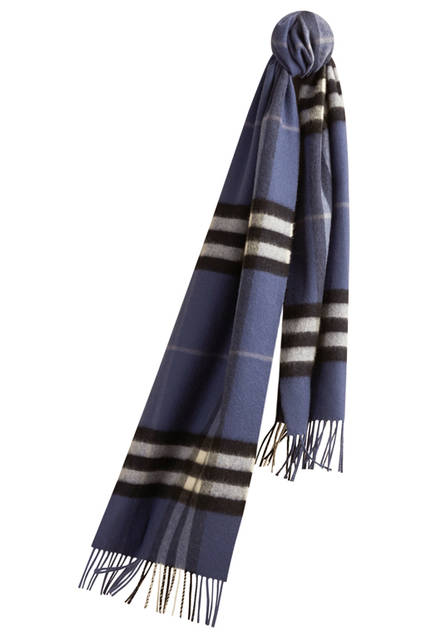 Burberry|バーバリー Check Cashmere Scarf - Thistle Blue