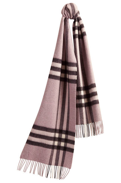 Burberry|バーバリー Check Cashmere Scarf - Dusty Lilac