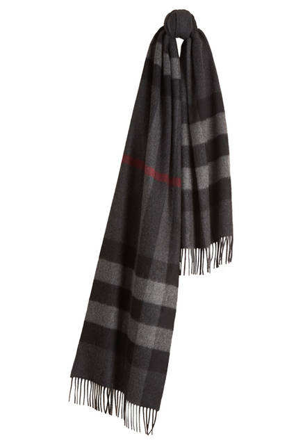 Burberry|バーバリー Check Cashmere Scarf - Charcoal