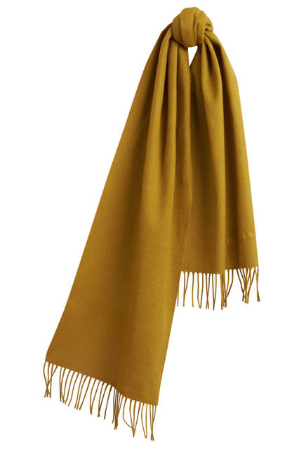 Burberry|バーバリー Embroidered Cashmere Scarf - Dark Lime