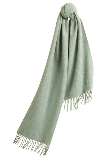 Burberry|バーバリー Embroidered Cashmere Scarf - Dusty Mint