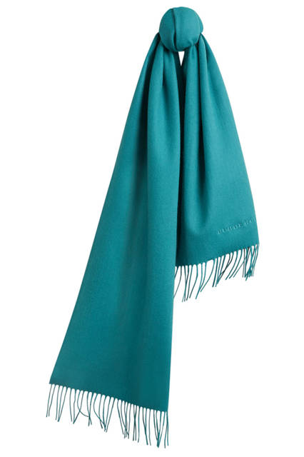 Burberry|バーバリー Embroidered Cashmere Scarf - Dark Aqua