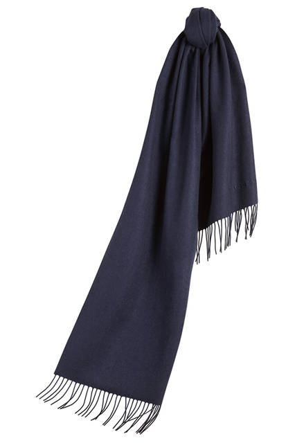 Burberry|バーバリー Embroidered Cashmere Scarf - Indigo Blue