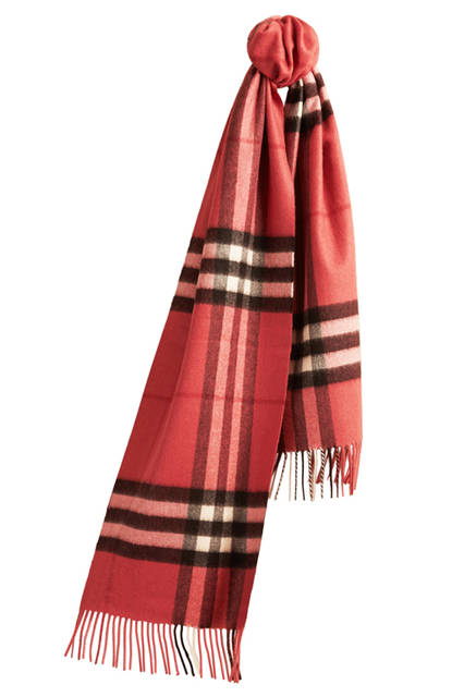 Burberry|バーバリー The-Classic-Cashmere-Scarf-in-Check-Blush-Pink